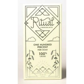 Ritual Chocolate Ritual Chocolate One Hundred Percent 100% Dark Chocolate Bar - 60 grams