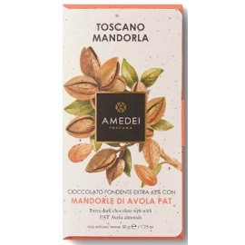 Amedei Amedei Cioccolato Fondente con Mandorle 63% Dark Chocolate & Almonds Bar - 50 g 5324