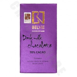 Belvie Dark 70% Milk Chocolate Bar - 80g