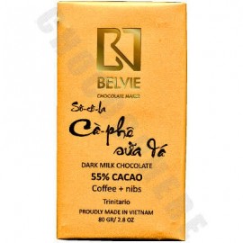 Belvie Dark Milk Chocolate with Coffee & Nibs Bar