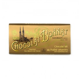 Bonnat Bonnat 55% Milk Chocolate Almond Praline Bar - 100 grams