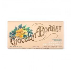 Bonnat Bonnat Cacahuetes Grillees 55% Milk Chocolate & Roasted Salted Peanuts Bar - 100 grams