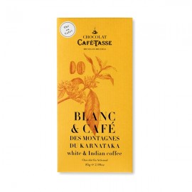 Cafe-Tasse Cafe-Tasse Blanc & Café White Chocolate & Indian Coffee Tablet - 85 g