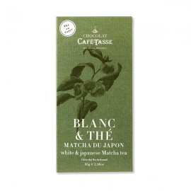 Cafe-Tasse Cafe-Tasse Blanc & Thé 27% White Chocolate & Matcha Tea Tablet - 85 grams 5174D