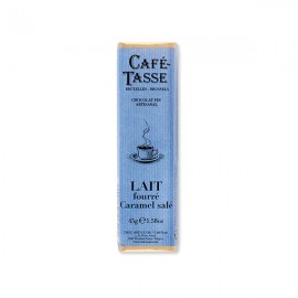 Cafe-Tasse Cafe-Tasse Lait Fourre Caramel Salé 38% Milk Chocolate & Salted Caramel Bar - 45 grams 7062d