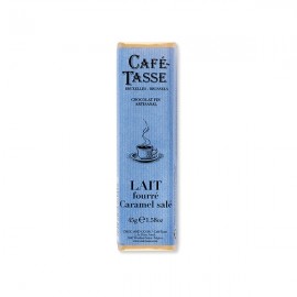 Cafe-Tasse Cafe-Tasse Lait Fourre Caramel Salé 38% Milk Chocolate & Salted Caramel Bar - 45 grams 7062 7062D