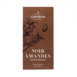 Cafe-Tasse Cafe-Tasse Noir Amandes 60% Dark Chocolate & Almonds Tablet - 85 grams 5072D