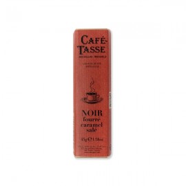 Cafe-Tasse Cafe-Tasse Noir Fourre Caramel Salé Dark Chocolate & Salted Caramel Bar - 45 grams 7157D