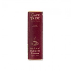 Cafe-Tasse Cafe-Tasse Noir Fourre Fruit de la Passion 60% Dark Chocolate & Passion Fruit Bar - 45 grams 7061D