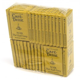 Cafe-Tasse Cafe-Tasse Noir Thé Earl Grey 60% Dark Chocolate & Tea Mini-Bars Bag - 32 pc ~ 298 grams 8006