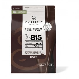Callebaut Callebaut 2815NV 57% Semi-Sweet Dark Chocolate Callets - 2.5kg 2815-2B-U76