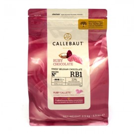 Callebaut Callebaut RB1 33% Ruby Chocolate Couverture Callets Bag - 2.5kg CHR-R36RB12-US-U75