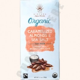 Nirvana Organic Caramelized Almonds & Sea Salt Milk Chocolate Bar 3.5oz