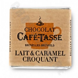 Cafe-Tasse Cafe-Tasse Lait Caramel Croquant 38% Milk Chocolate & Caramel Napolitains Bag - 1 kg 6007N