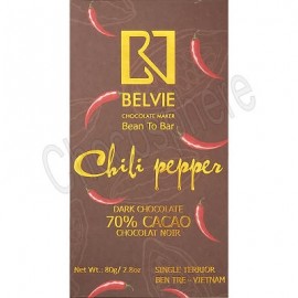 Belvie Chili Pepper 70% Cacao Chocolate Bar - 80g
