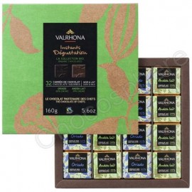 Valrhona Organic Milk & Dark Chocolate 32-Square Gift Box 160g