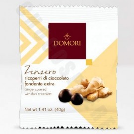 Domori Dark Chocolate Covered Ginger Dragees – 40g