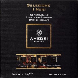 Amedei Selezione I Neri 12 Piece Sampler Box 55g (closed)