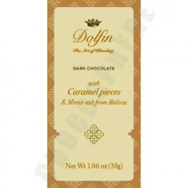 Dolfin Dark Chocolate with Caramel Nibs & Bolivian Mirror Salt Mini Bar 30g
