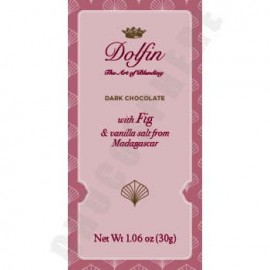 Dolfin Dark Chocolate with Figs & Fleur de Sel with Madagscan Vanilla Mini Bar 30g