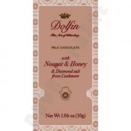 Dolfin Milk Chocolate with Nougat, Honey & Kashmir Diamond Salt Mini Bar 30g