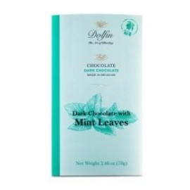 Dolfin Dark Chocolate with Mint Leaves Bar 70g