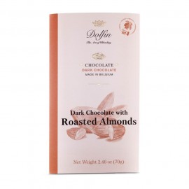 Dolfin Dark Chocolate with Roasted Almonds Bar 70g