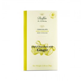 Dolfin Dolfin 60% Dark Chocolate & Ginger Bar - 70 grams