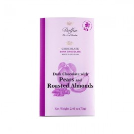 Dolfin Dolfin 60% Dark Chocolate with Pears & Roasted Almonds Bar - 70 grams