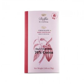 Dolfin Dolfin Dark 70% Cacao Chocolate Bar - 70 grams