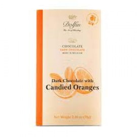 Dolfin Dark Chocolate with Candied Orange Peels Bar 70g