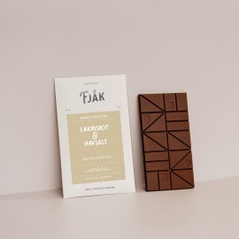 Fjak Licorice Root and Sea Salt 50% Milk Chocolate Bar - 60 grams