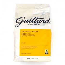 Guittard Guittard La Nuit Noire 55% Dark Chocolate Couverture Wafers - 3kg 3550 C26FT 3550C26FT