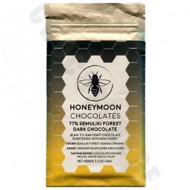 Honeymoon Chocolates Uganda Semuliki Forest 77% Cacao Dark Chocolate Bar - 2.2oz