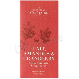 Cafe-Tasse Lait Amandes & Cranberry Tablet 85g