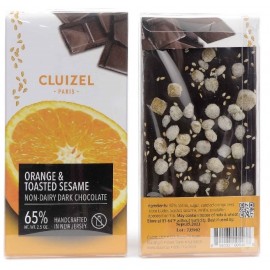 Michel Cluizel Orange & Toasted Sesame Dairy-Free Bar - 70g