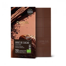 Michel Cluizel Michel Cluizel Grué de Cacao BIO 70% Dark Chocolate & Nibs Bar - 100g 12320