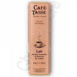 Cafe-Tasse Milk Praline Almonds Crispy Crepe Bar 45g