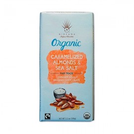 Nirvana Nirvana Caramelized Almonds & Sea Salt Organic 40% Milk Chocolate Bar - 100 g