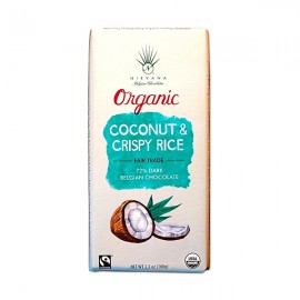 Nirvana Nirvana Coconut & Crispy Rice Organic 72% Single Origin Dark Chocolate Bar - 100 g