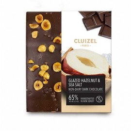 Michel Cluizel Michel Cluizel Dark Chocolate Glazed Hazelnuts & Sea Salt Dairy-Free Bar - 70g 80517