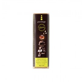 Perlege Perlege Stevia Sweetened 57% Milk Chocolate with Hazelnut & Crispy Rice Praline Bar - 42 grams 3206
