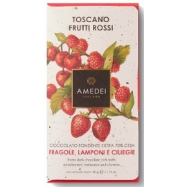 Amedei Amedei Toscano Frutti Rossi 70% Dark Chocolate & Berries Bar - 50 g 5390