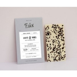 Fjak 36% White Chocolate & NIbs Bar - 60 grams 22005