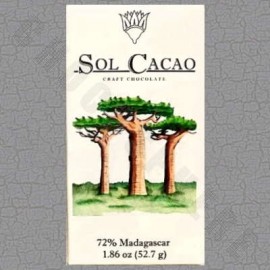 Sol Cacao Madagascar Dark 72% Chocolate Bar - 1.86oz