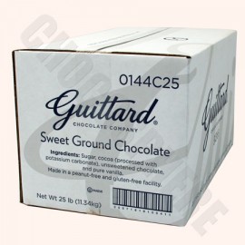 Guittard Sweetened Ground Chocolate, 25 lb box