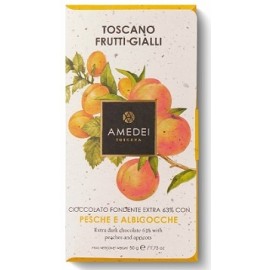Amedei Amedei Toscano Frutti Gialli 63% Dark Chocolate with Peach & Apricot Bar - 50 g 55382