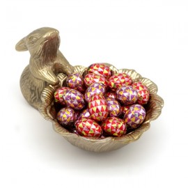Valrhona Valrhona Dark Chocolate Almond & Hazelnut Praline Wrapped Eggs 33-pc