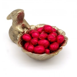 Valrhona Valrhona Dark Chocolate with Raspberry Gianduja Style Ganache Wrapped Eggs