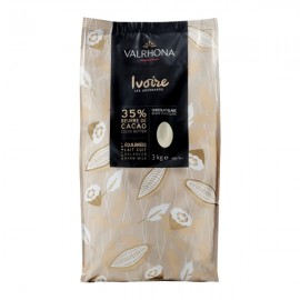 Valrhona Valrhona Ivoire Les Feves 35% White Chocolate Couverture Discs - 3kg 4660